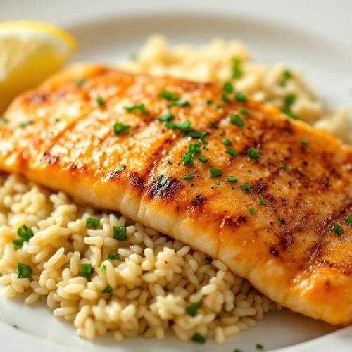 Tilapia & Herb Rice Dinner Plate - Fresh Start 30: A Journey To Better Health